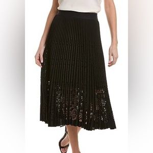 Tahari Lasercut Midi Skirt
